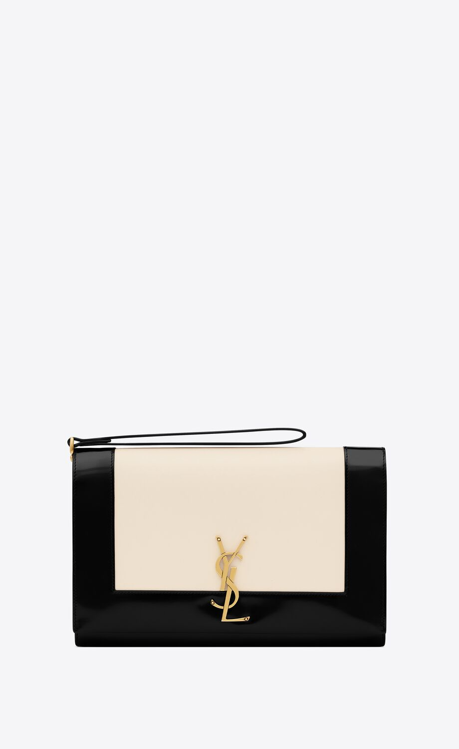 CASSANDRE FLAP POUCH IN LAMBSKIN AND BRUSHED LEATHER
